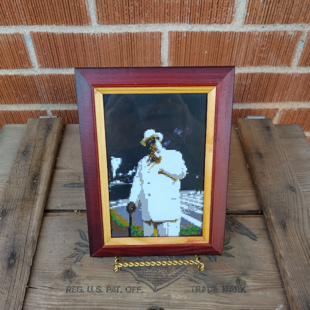 8 Bit Biggie Smalls Framed Mini Art Print Lo-fi Pixel Art By Neon Nicho
